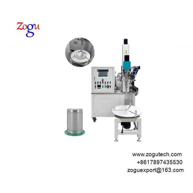 Oil filter making machines 1770029365 O il and gas separation filter elem ent gluing machine | % Hebei Zhuogu Engineering Technology Co., Ltd.