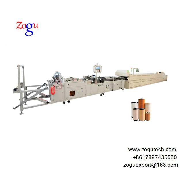 Oil filter making machines 1770029369 O il filter paper folding and paper curing line | % Hebei Zhuogu Engineering Technology Co., Ltd.